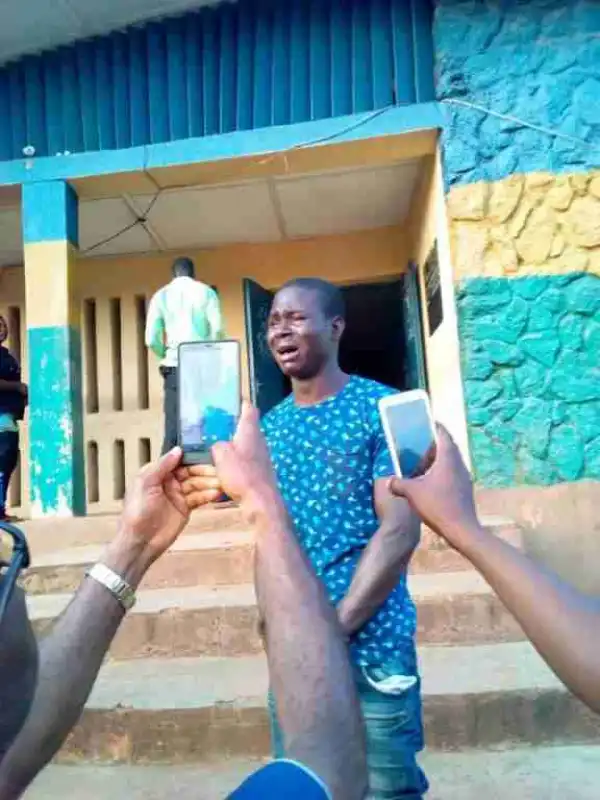 Driver Paraded For Raping A Female Student Bursts Into Tears (Photo)